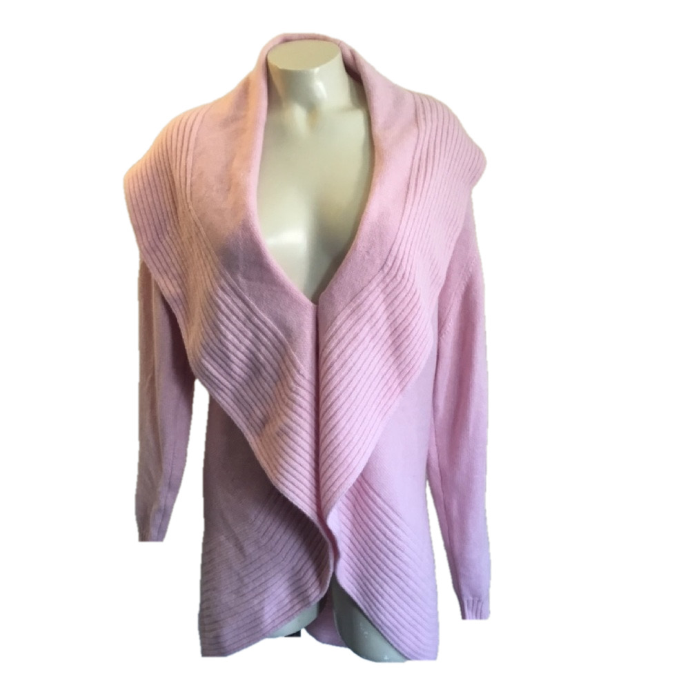 RANI ARABELLA Loro Piano yarn NWT 100% cashmere pink bolero cardigan LRG